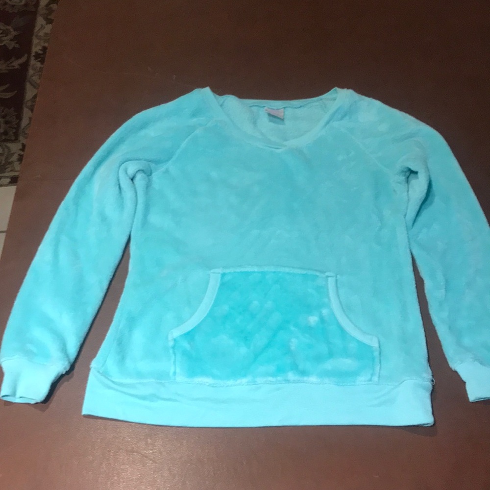 Velour v-neck sweatshirt